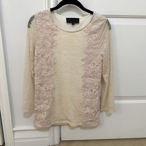 3/4 sleeve lace top
